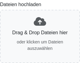 Feld zum Dateien hochladen