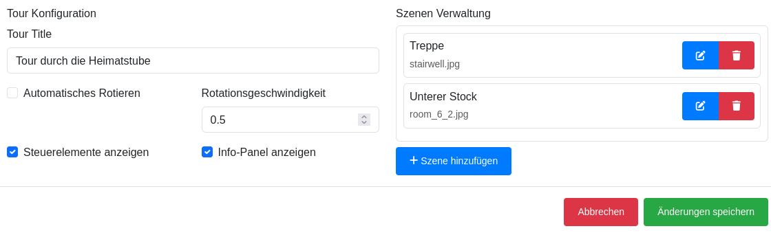 Panoramamodul im Editor